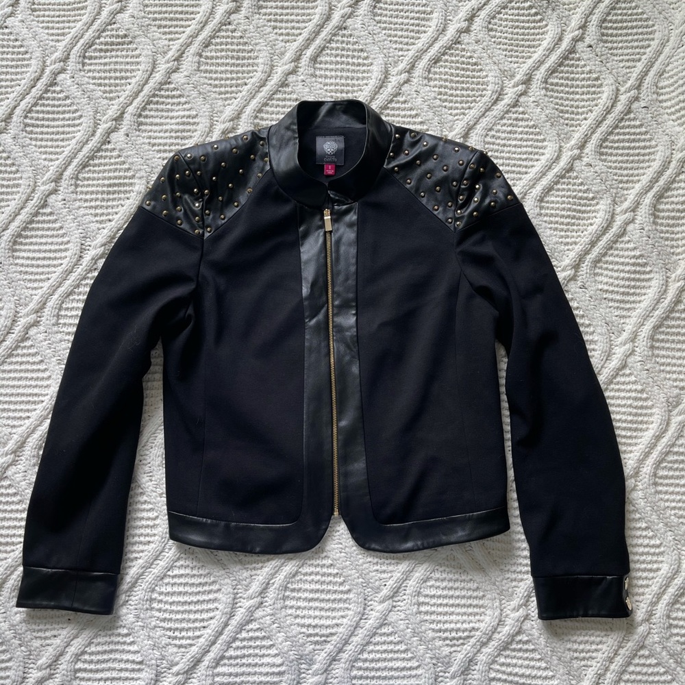 Vince Camuto Black Gold Studded Blazer
